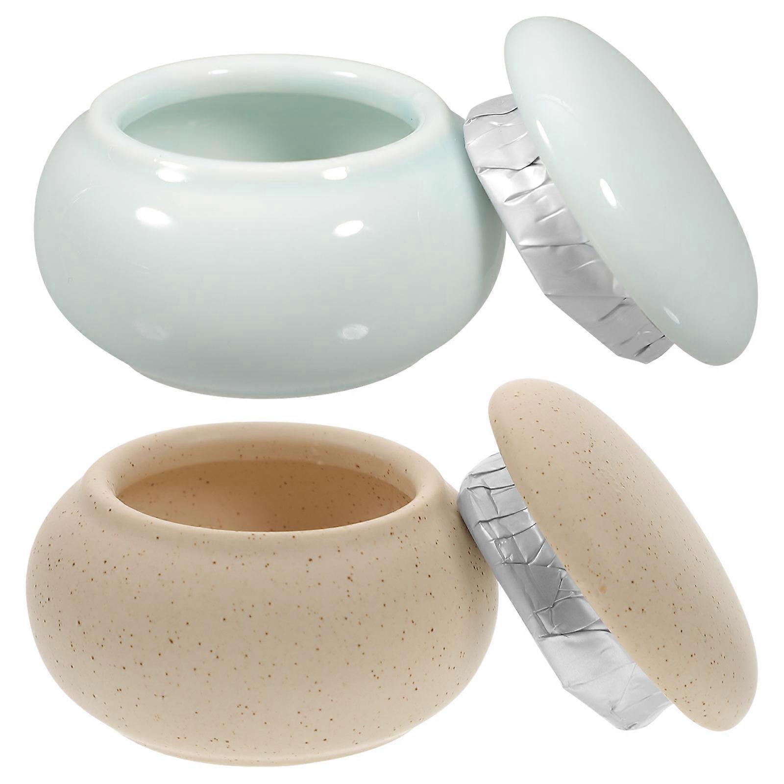 Cosmetics Storage Jars Ceramic Jars for Storage Use 10Pcs Multifunctional