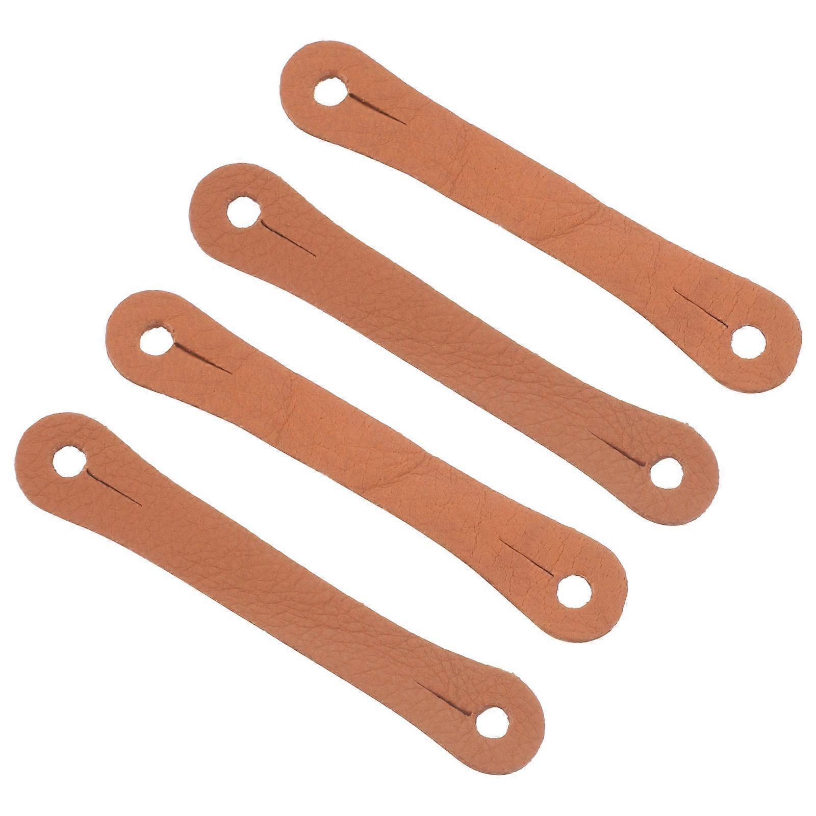 Drumstick Control Straps Brown PU for 12Pcs Drummer Practice