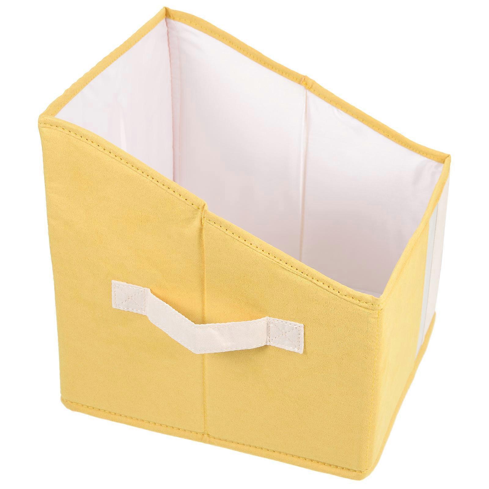 Closet Organizer Bins Large Capacity Children's Toy Storage Basket Rectangular Yellow 26X24X26CM Foldable 1Set