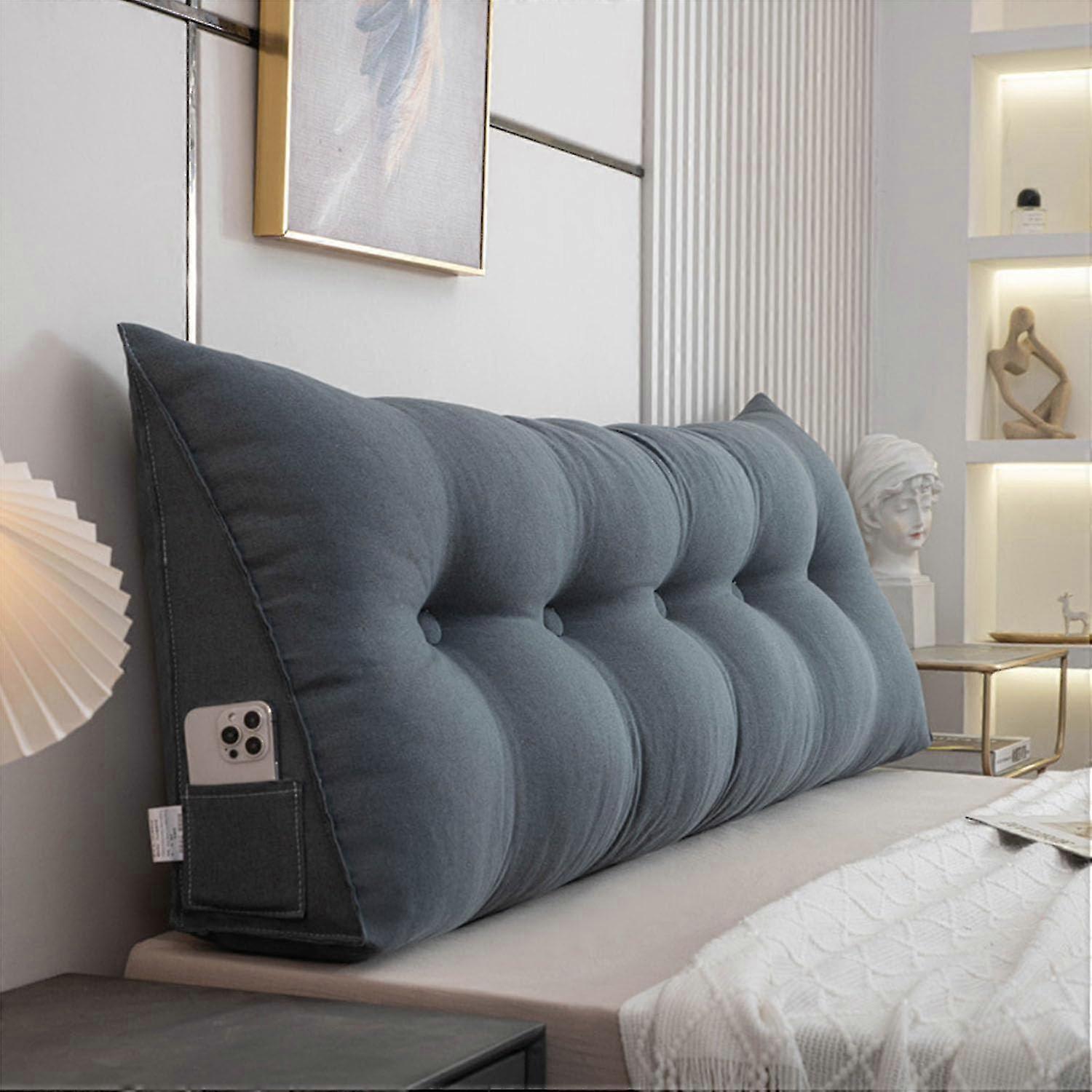 Triangular Wedge Cushions for Beds and Sofas 180x50x20 cm A05 - Removable Zipper Cover for Reading and Back Support 2025