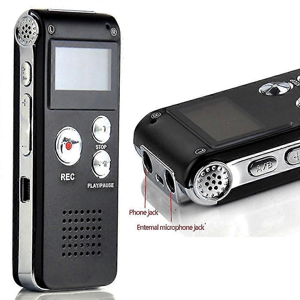 Digital Voice Recorder 16gb Voice Recorder With Playback For Lectures - Usb Rechargeable Dictaphon Upgraded Small Tape Recorder