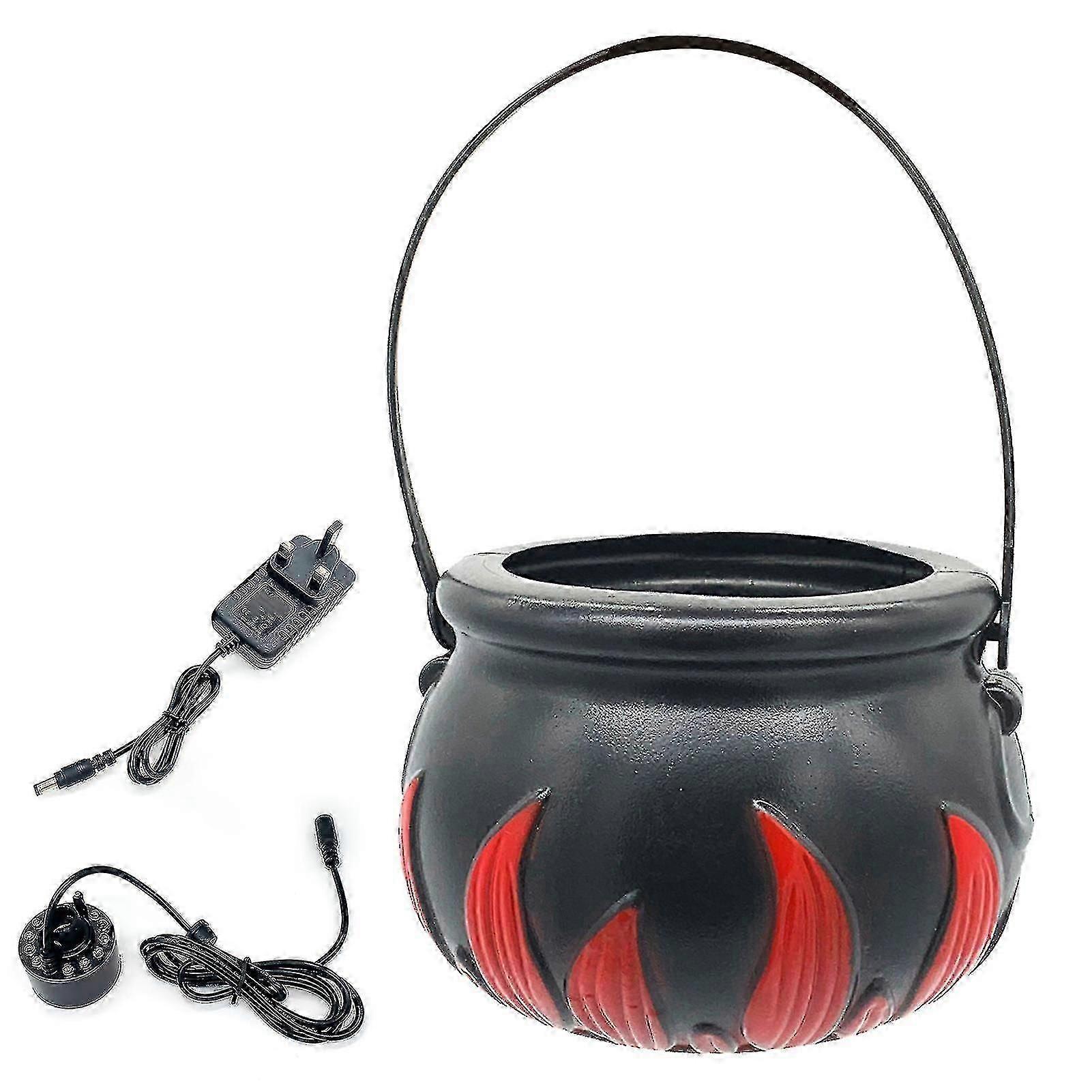 1 Set Halloween Mist Maker Intelligent Control Colorful Lights Stunning Visual Effect Safe To Use Wide Application Decorative Plastic Halloween