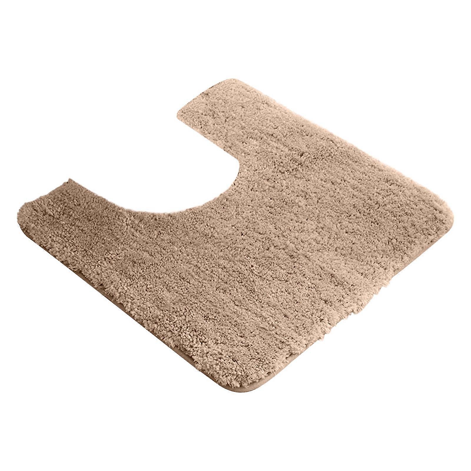 Fdksdf Bathroom Floor Mat Toilet Bath Mat U-Shaped Commode Contour Rug, Soft and Comfortable, Super Water Absorption, Non-Slip, Thick, Machine Wash