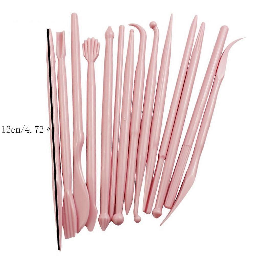 Baking Tool DIY Tool Cake Carved Kit for Baking Use 14Pcs Pink Set
