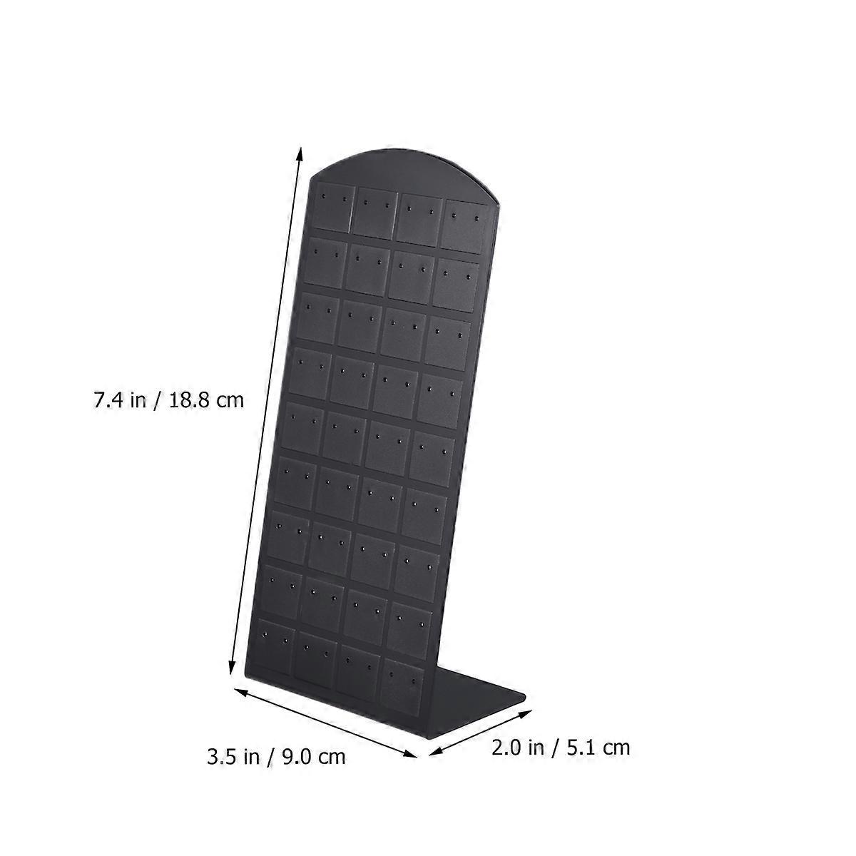 Earring Holders Organizers L-Shaped for Showcase Black Plastic Display 6Pcs