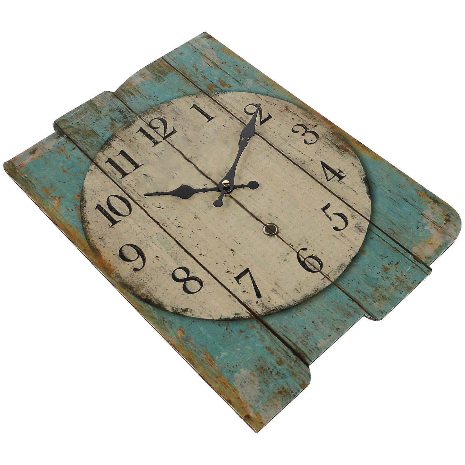 Rustic Roman Numeral Clock 2Pcs Vintage Wall Time Telling Decor For Oversize Design