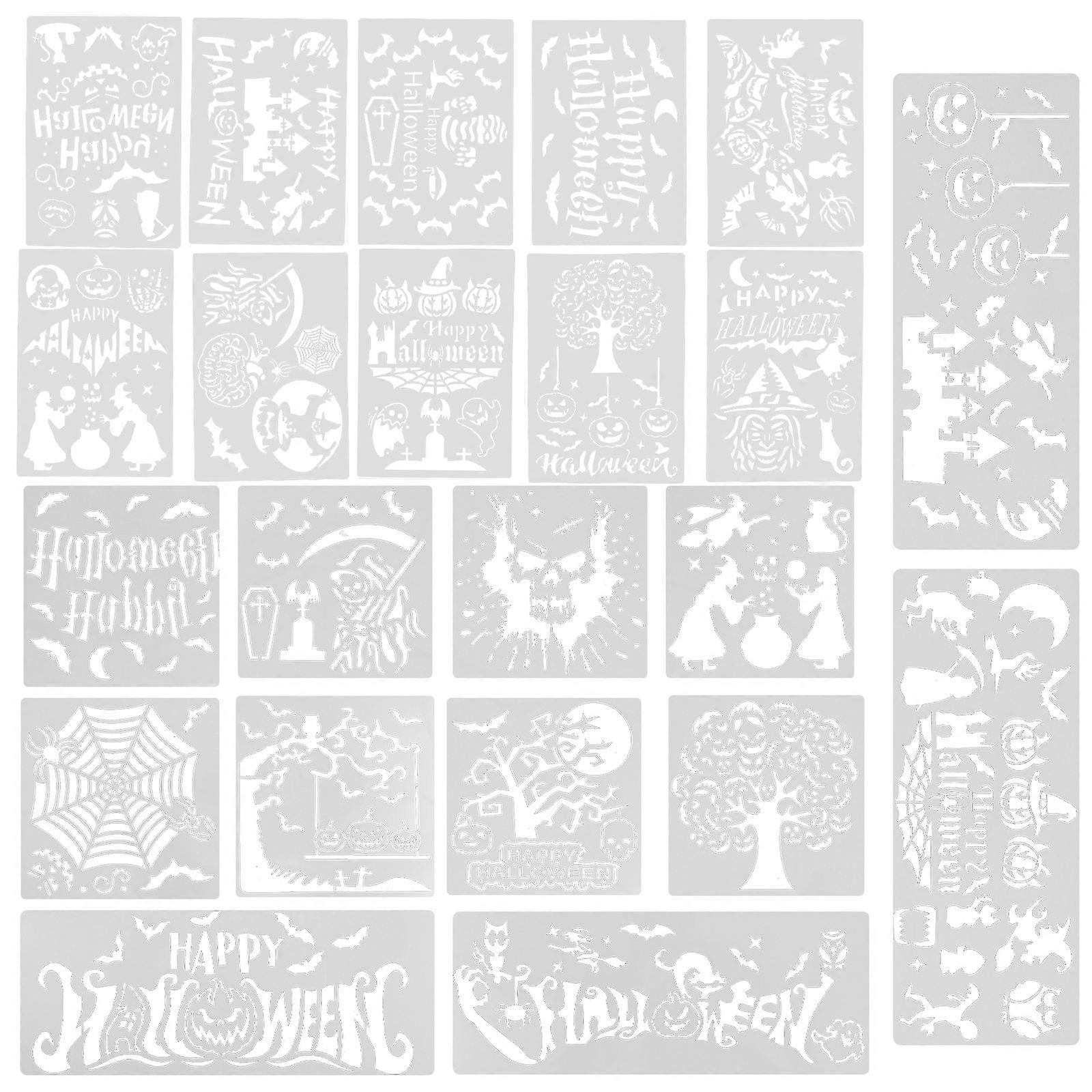 Halloween Stencils DIY Wall Painting Templates for DIY Use 6Sets