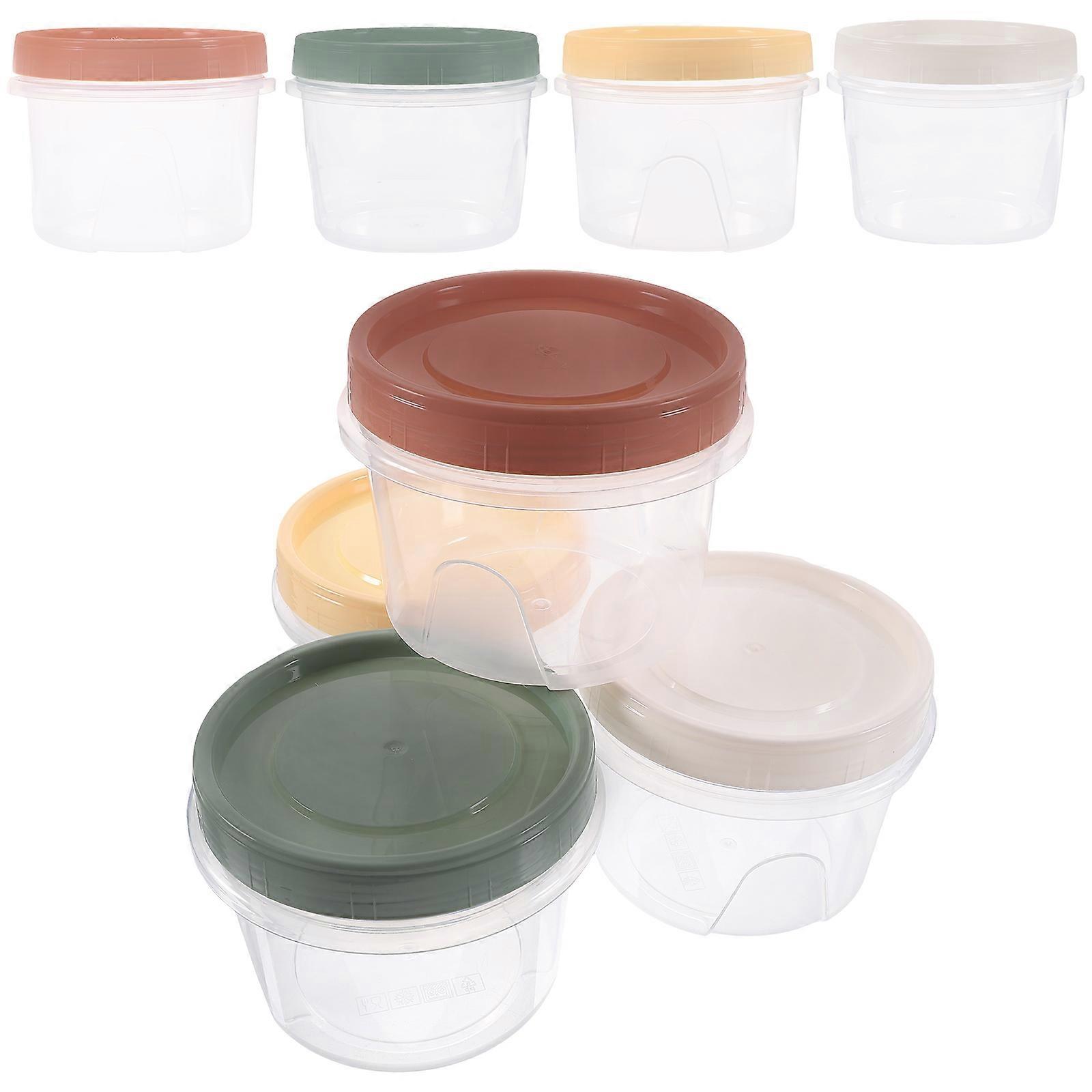 Storage Box Containers Refrigerator Containers People with Easy to Carry 3.9×3.9×3.3in 8Pcs
