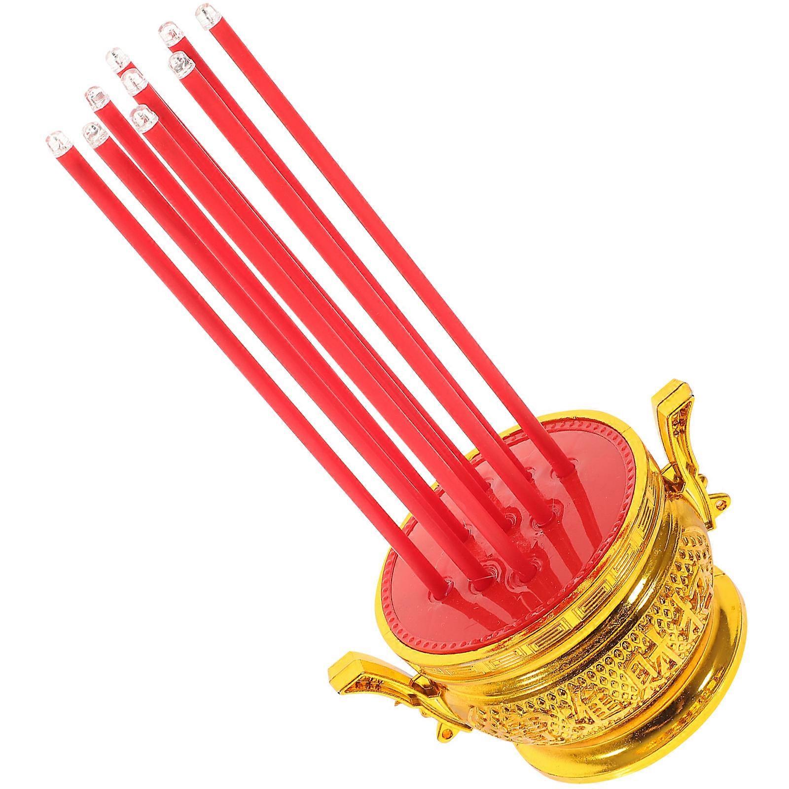 Decorative LED Electronic Incense Burner for Home 2Pcs Red Censer