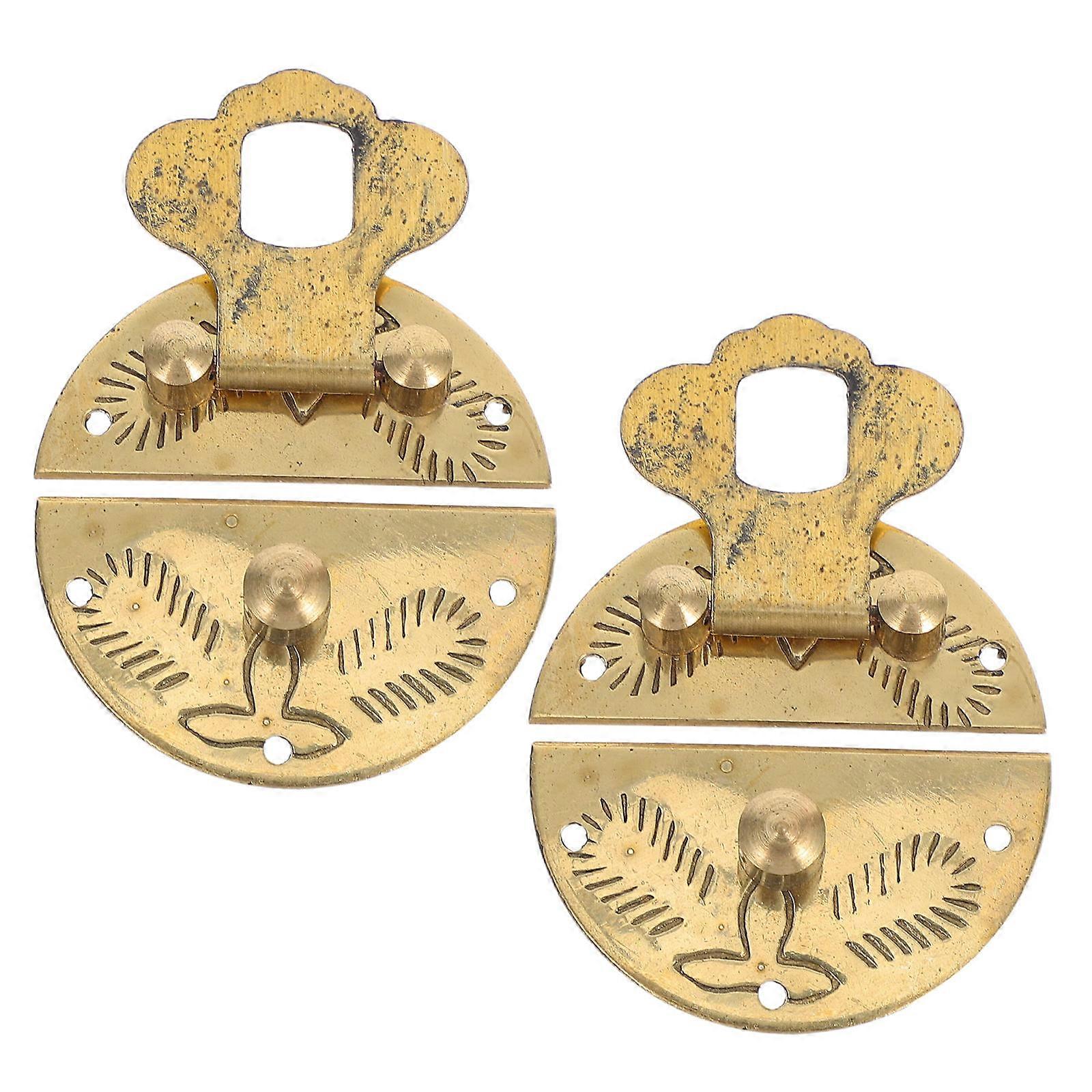 Brass Small Padlock Hasp for Jewelry Boxes 6Pcs Durable Hardware Latches