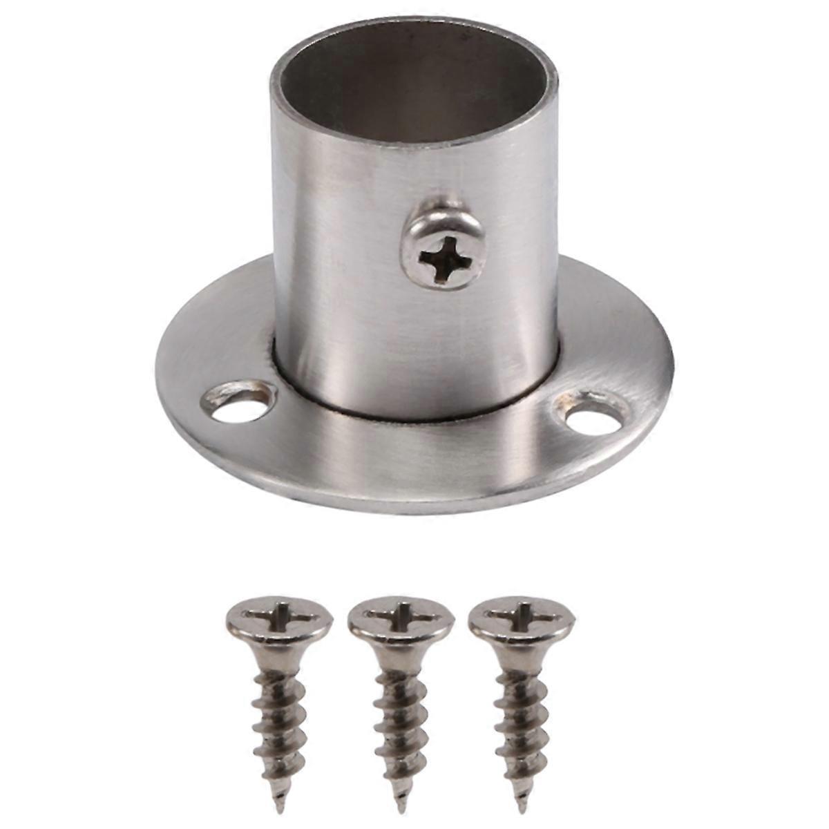 Closet Wardrobe 22mm Dia Pipe Hanging Rail Rod End Support Bracket