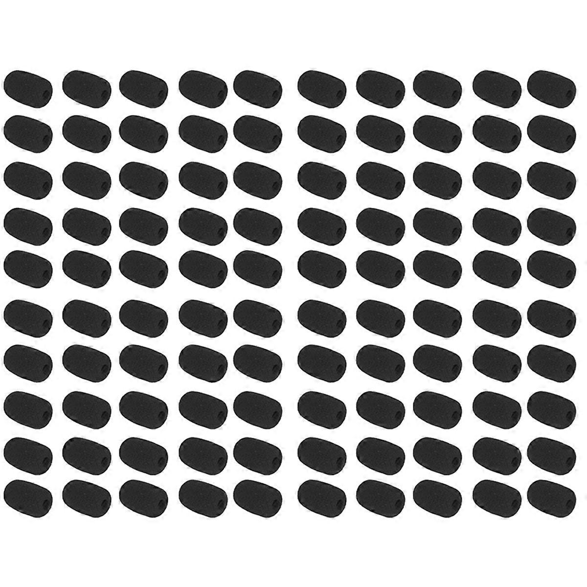 100stk skum mikrofon forrude, mini størrelse revers headset mikrofon skum dæksler til headset mikrofon 27x