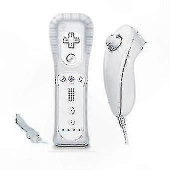 White Wireless Game Controller with Nunchuck for Wii Console