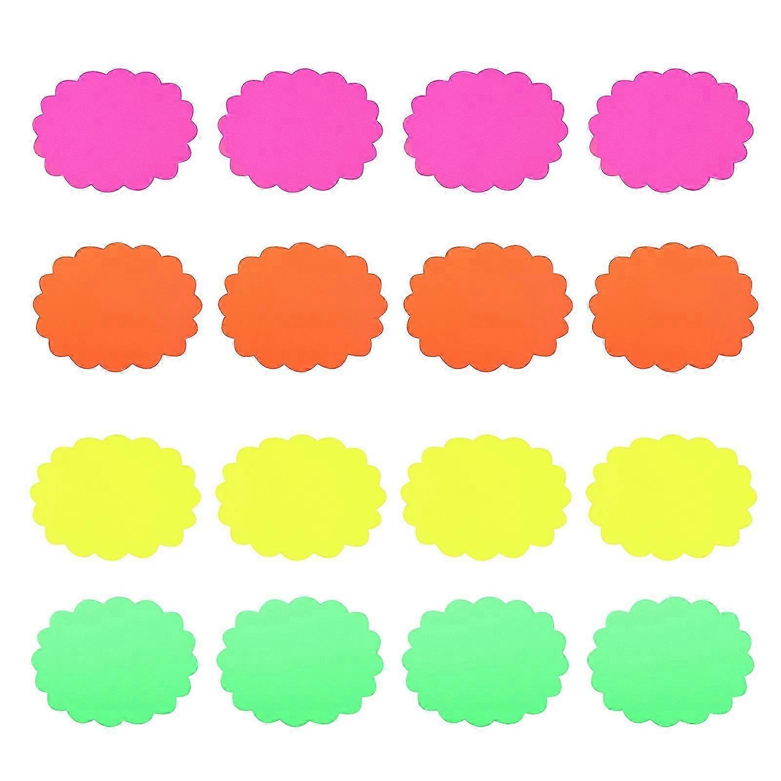 40pcs Practical Price Tags with Fluorescent Paper and Explosion Shaped Label