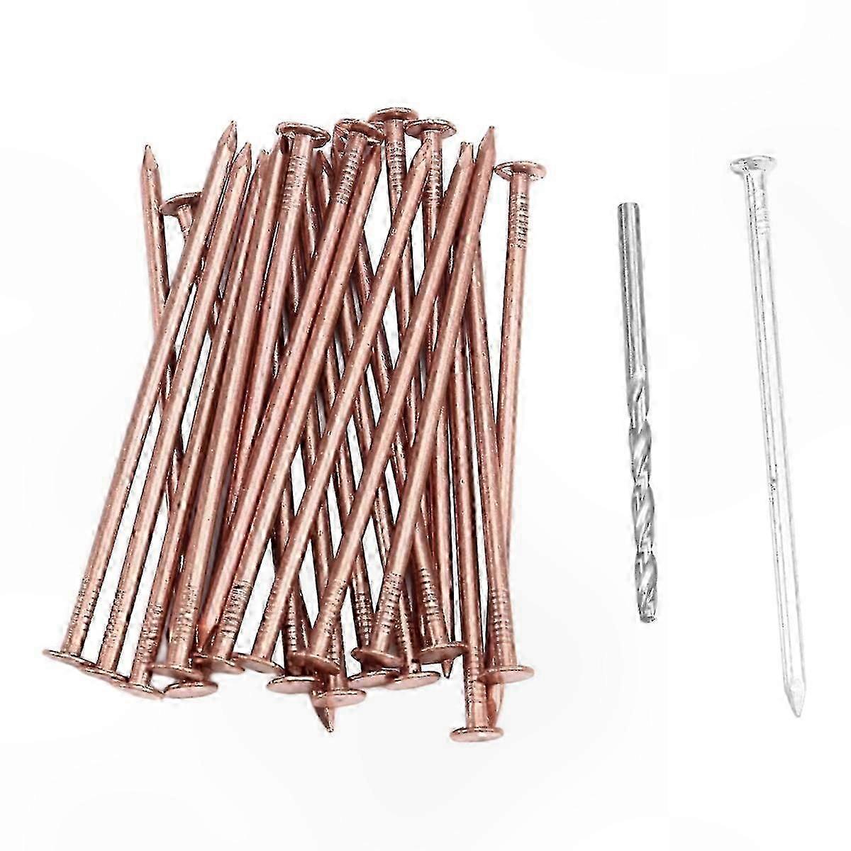 3.5 Inch Copper Nails for Tree Stump Removal, 25 Pack Pure Copper Spikes Hardware Tool