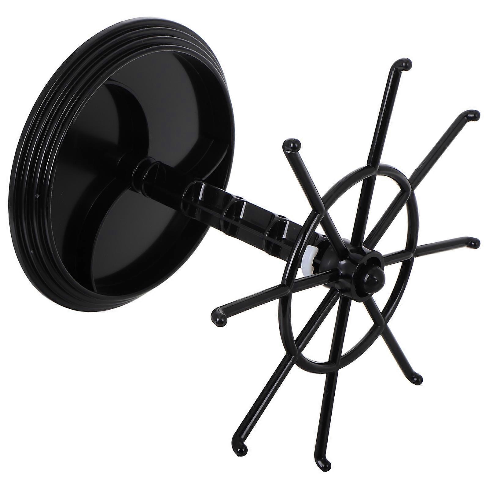 Rotating Display Stand for Jewelry with Organizer Function 2Pcs Black Plastic