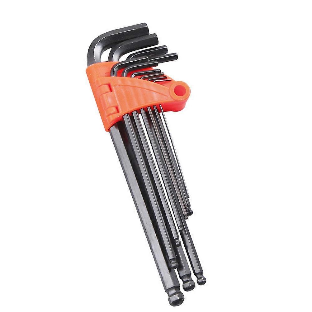 Black Allen Wrench Spanner Tool for Repairing 9Pcs Set