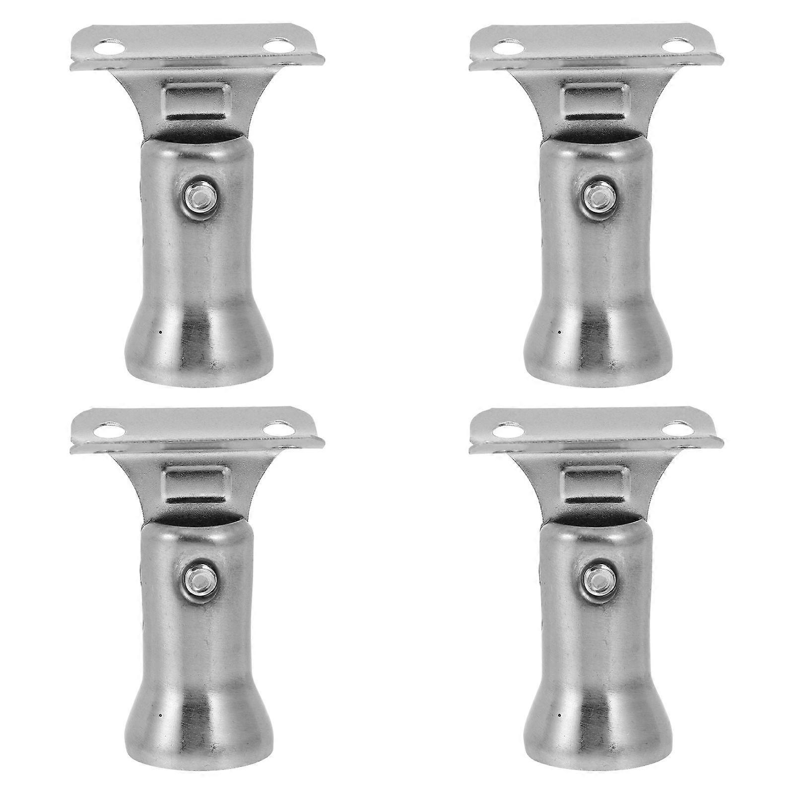 4PCS Stainless Steel Handrail Bracket Stair Railing Column Movable Head Part