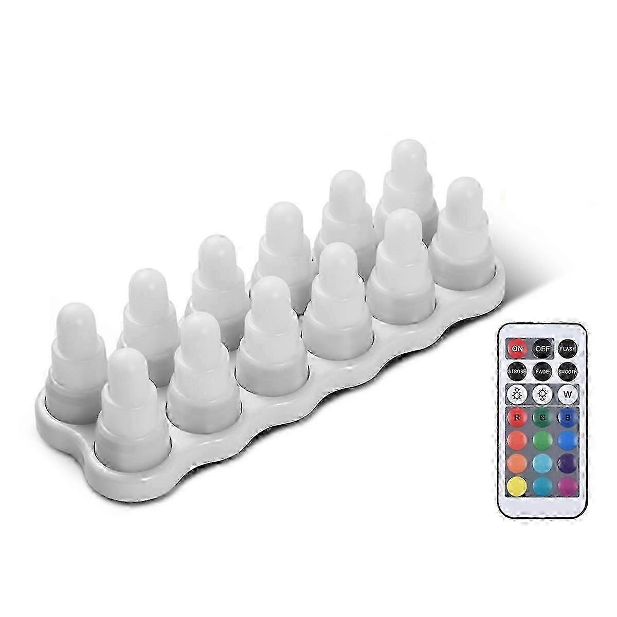 Wiederaufladbare RGB LED Tee Wachs Licht Elektronische Tee Kerze Lampe EU Stecker