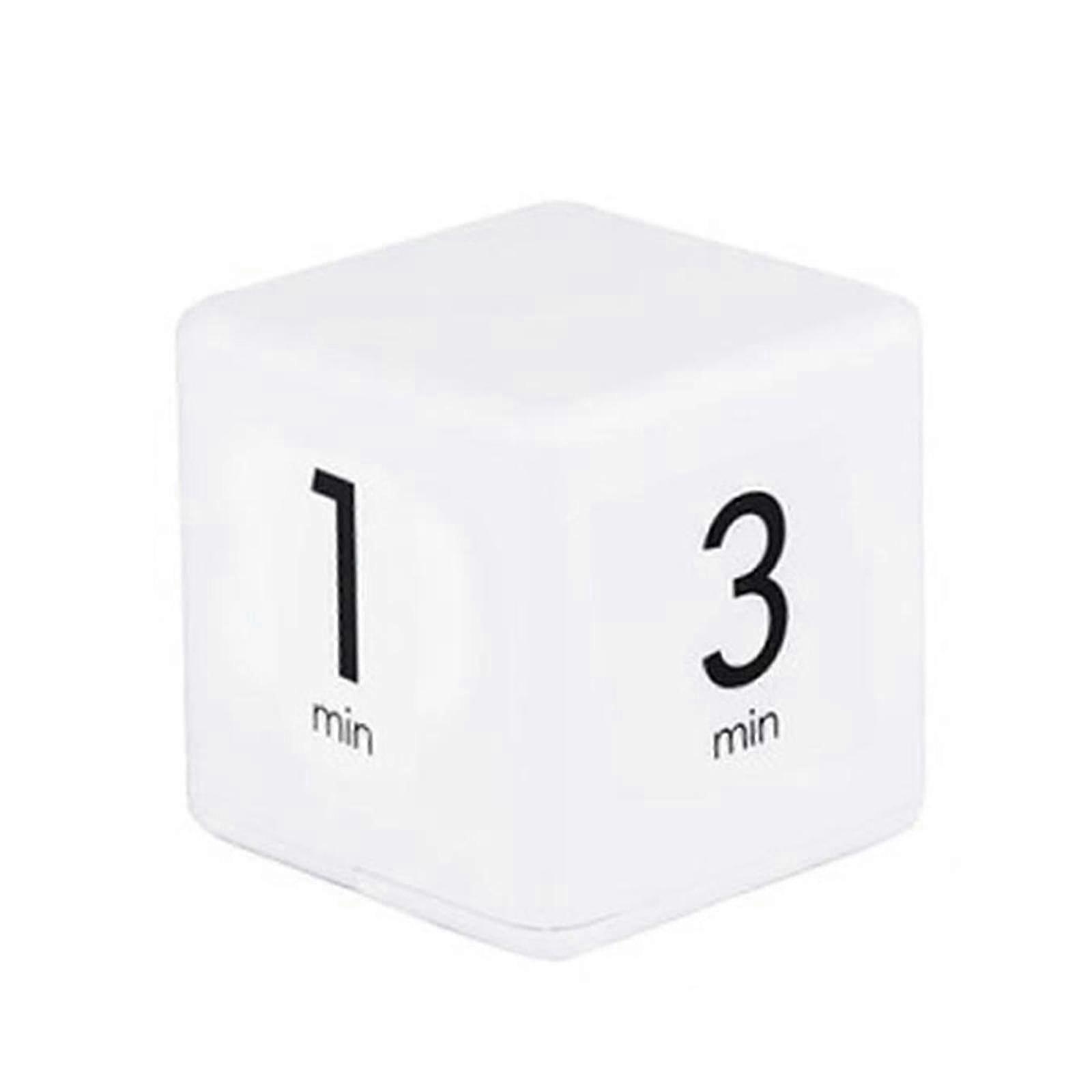 Miracle Cube White Timer: Fashionable Kitchen, Kids & Workout Countdown Timer