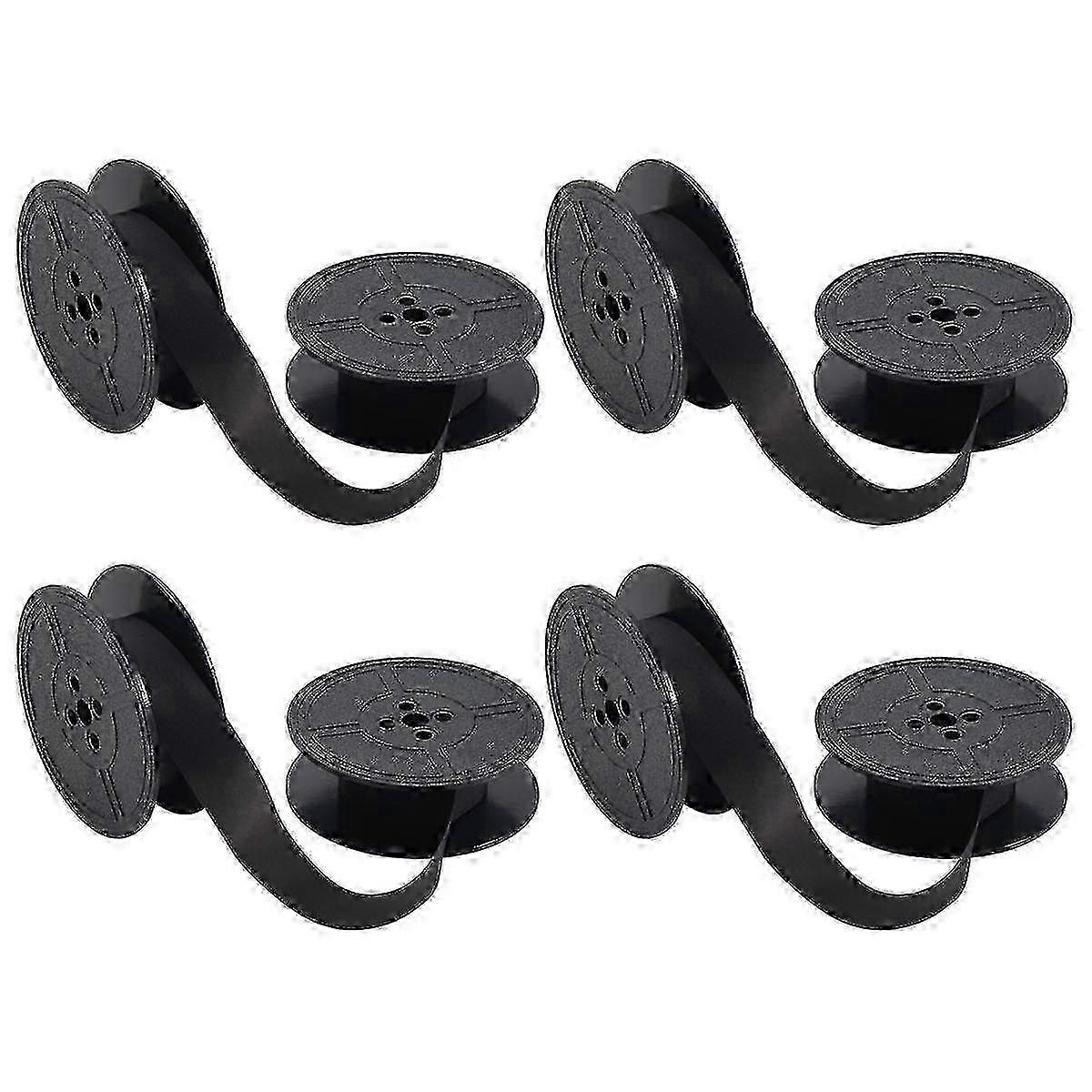 4Pack Twin Spool Typewriter Ribbon Ink Replacement for Most Typewriters (Black)
