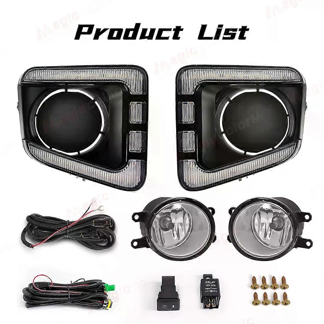 Apply LED DRL For Toyota Tundra 2014 2015 2016 2017 2018 2019 2020 2021 Daytime Running Light Yellow Turn Signal Indicator Bumper Lamp