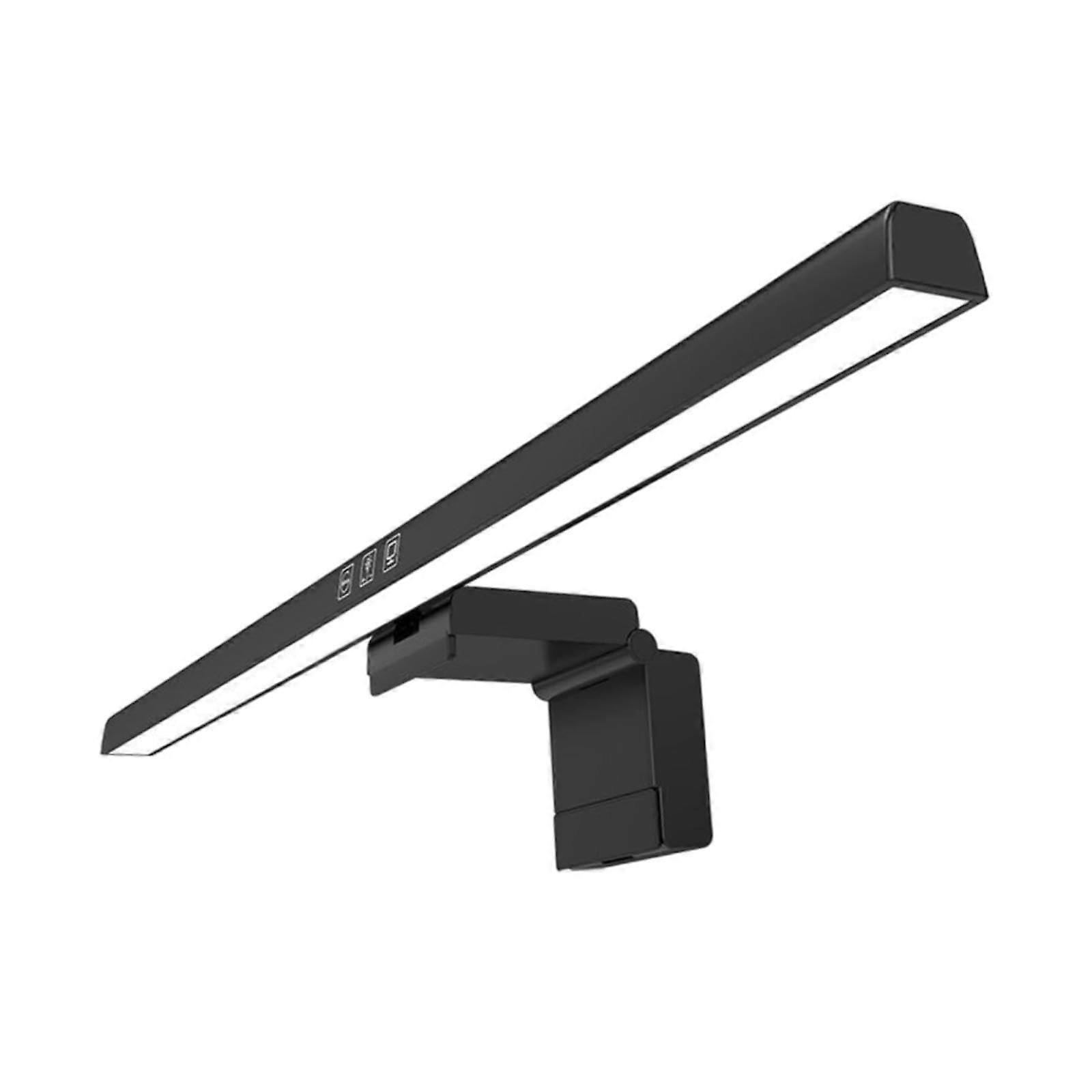 USB Desk Lamp for Computer Monitor, Adjustable Light Bar, Reading Light, Office or Dorm, Black