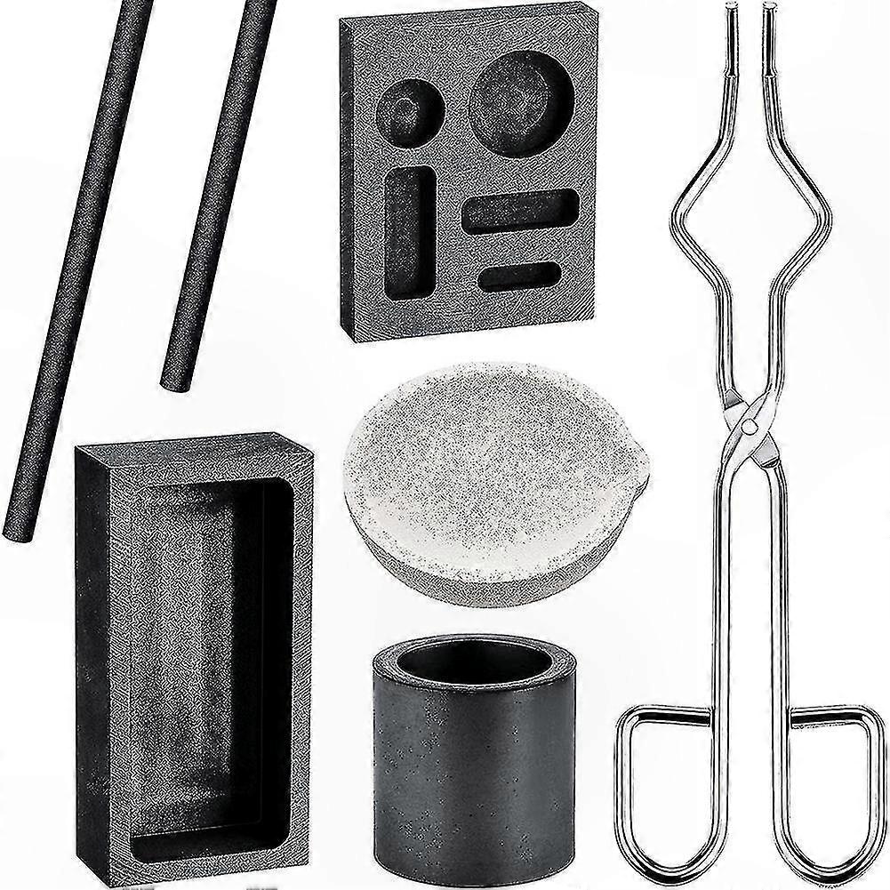 Graphite Melting Casting Set with Stir Stick, Crucible, and Quartz Components for DIY Projects