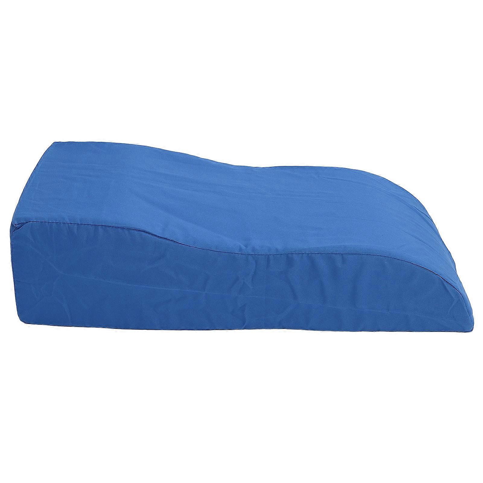 59x28x15cm S Shape Leg Lifting Pillow Removable Cover Leg Wedge Pillow for Sleeping Blue 