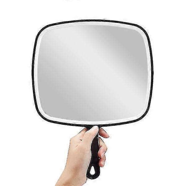 25-26 Handheld Mirror, Extra Large Black Handheld Mirror with Handle, 9"