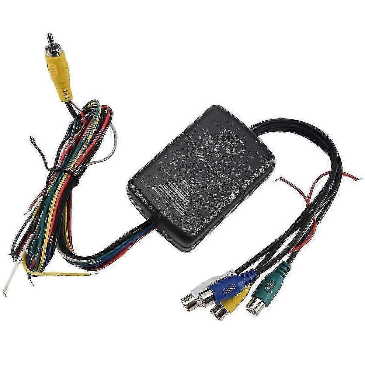 4 Cameras in 1 Video Control Image Combiner Channel Converter Box for Car Driving System Front Rear Left Right View js