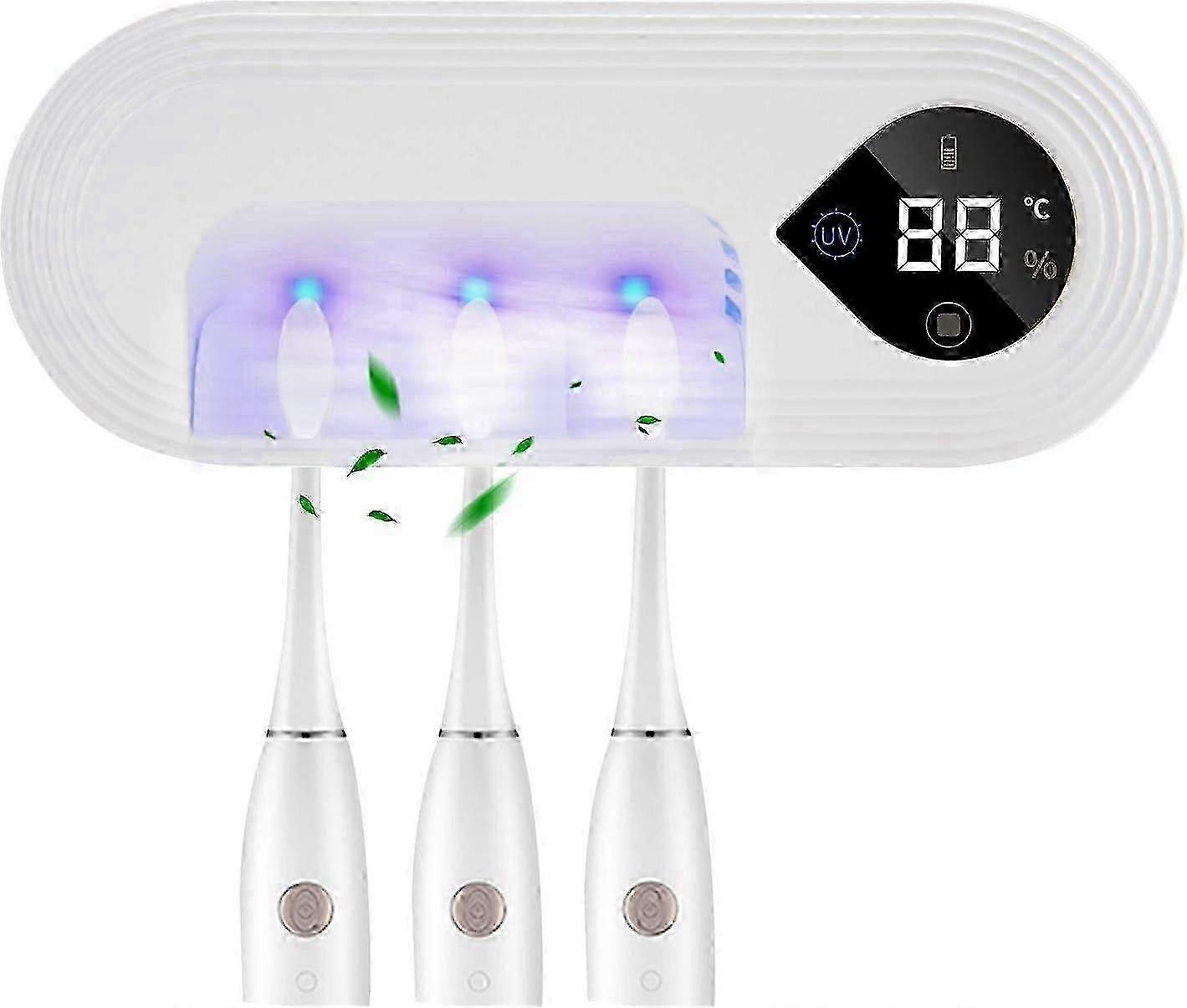 Toothbrush sterilizer and holder with automatic drying function, toothbrush storage sterilizer with timer