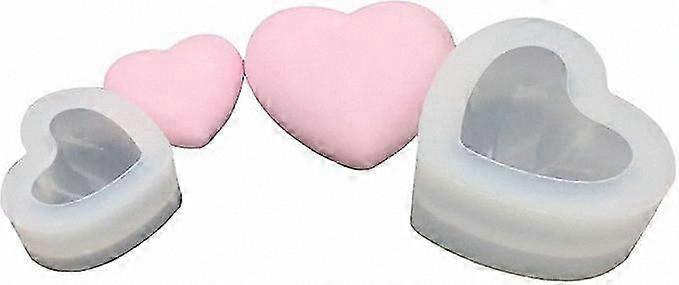 2Pcs Heart-Shaped Silicone Molds for Resin Crafts Smooth Full 3D Design DIY Jewelry Making Tools for Epoxy Projects