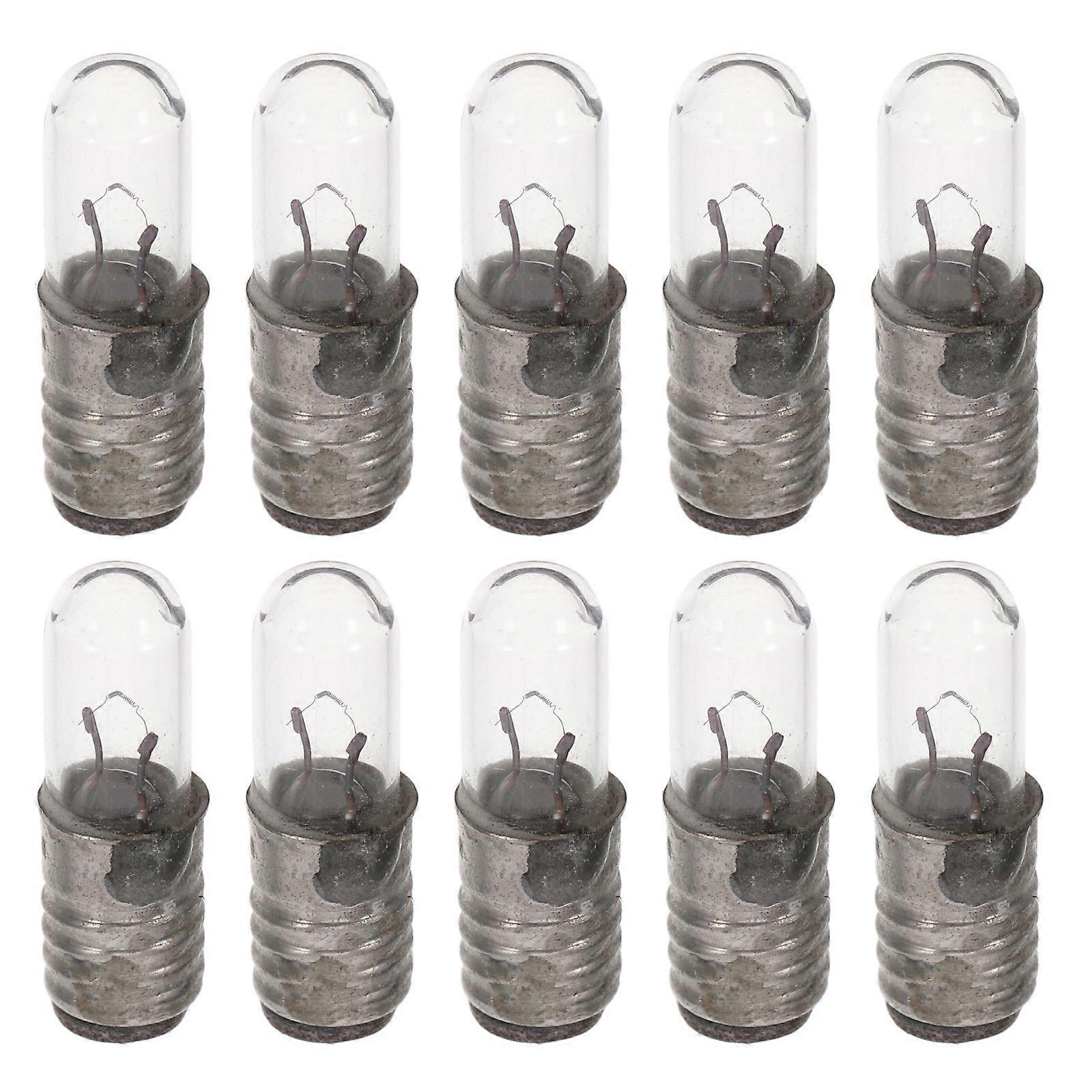 10pcs E5 2.5V Mini Light Bulbs for Microscopes Screw Base Compass Mini Bulbs Physics Experiment Lamp Bulbs for Replacement