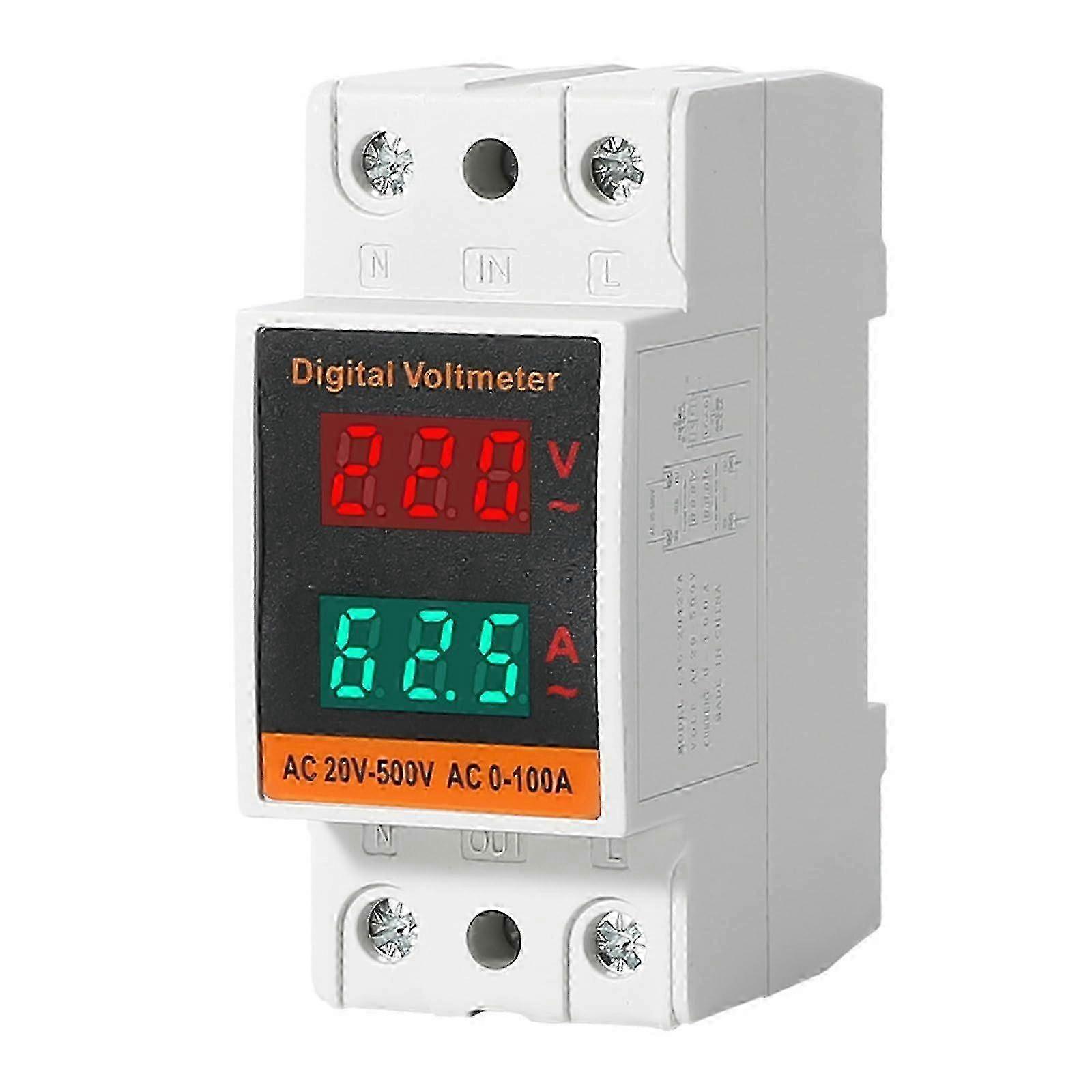 Voltage And Current Measuring Tool Stable DIN Rail Mounted For Home Power Monitoring And Electrical Panel Monitors