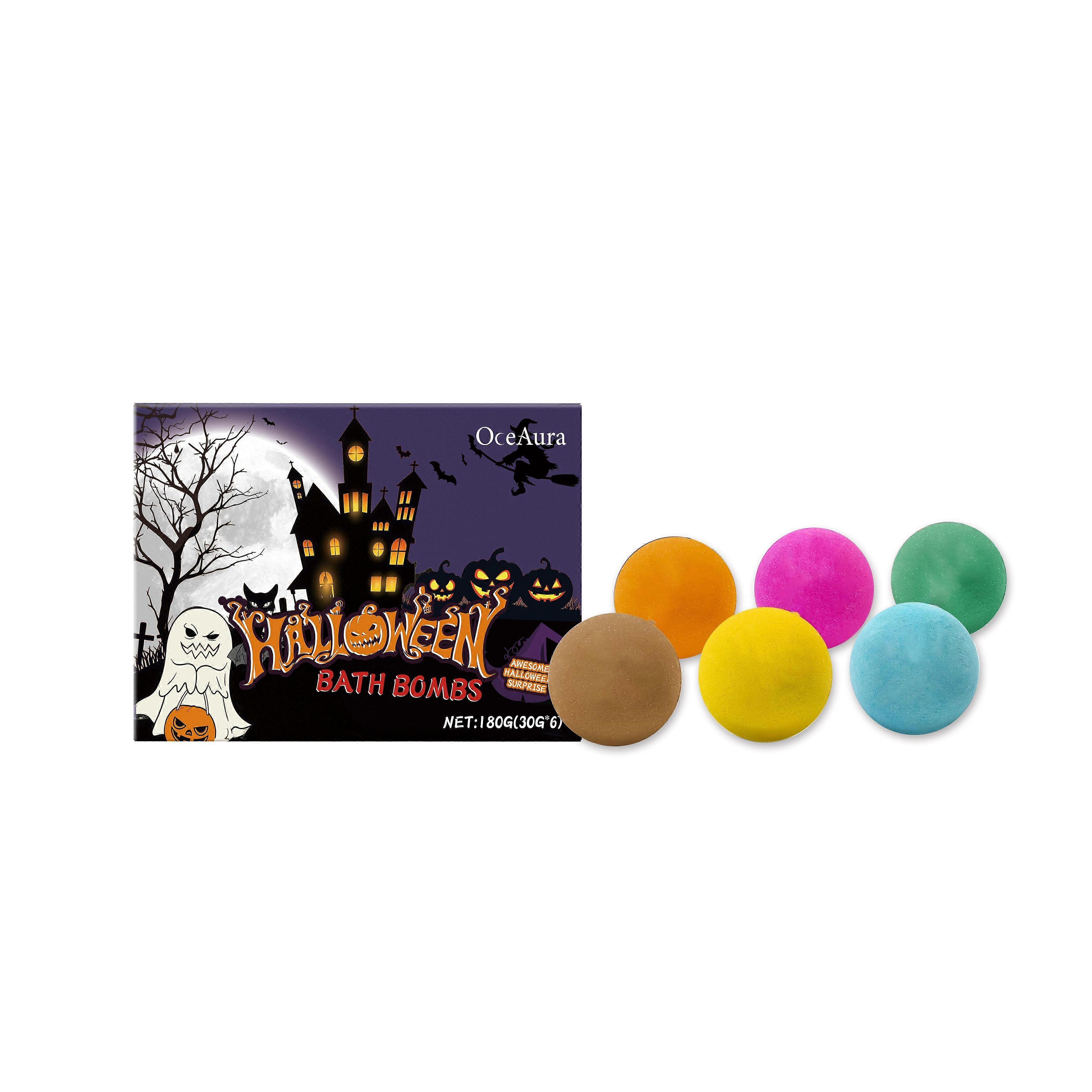 Halloween bath bombs, multi-colored bath bombs for a delightful bath with rich, naturally fragrant foam.