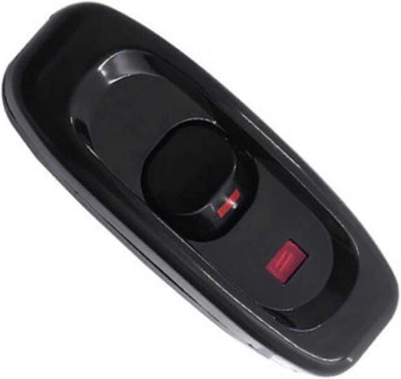 Rocker Toggle Switch 10A 220V with Lamp, ON/OFF Control for Table Lamp and Desk Light, 2PCS Black