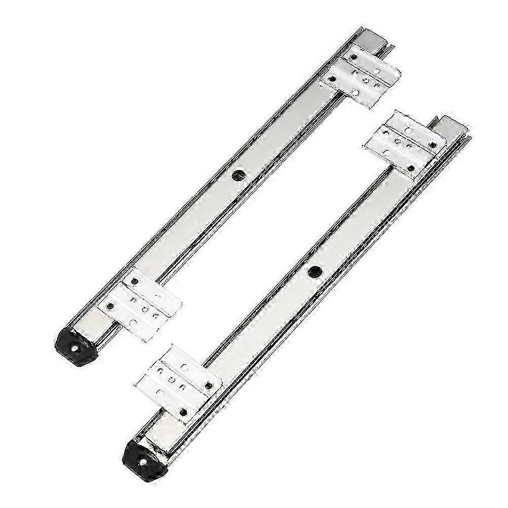 35Key Desk Keyboard Drawer Rail Desk Tray Slide Rail Track Adjustable Side Mount Suites Underdesk Computer Slide RailSilver SZRH