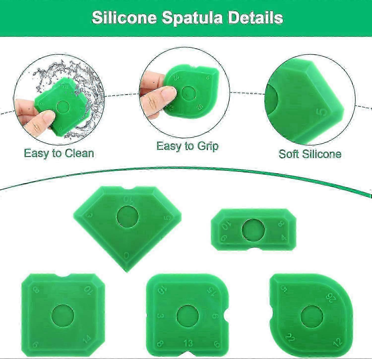 Set of 5 Joint Smoothers, Silicone Joint Smoother, Caulking Tool Set, Silicone Caulking Tool Kit, Silicone Joint Spatula, For Beautifying Tile Joints