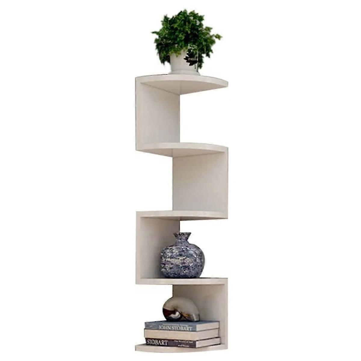 Quality Wall Mounted Corner Storage Rack Classic Wall Rack 5 Layers Semicircular Partitions for Bookshelf Storage Decoration B