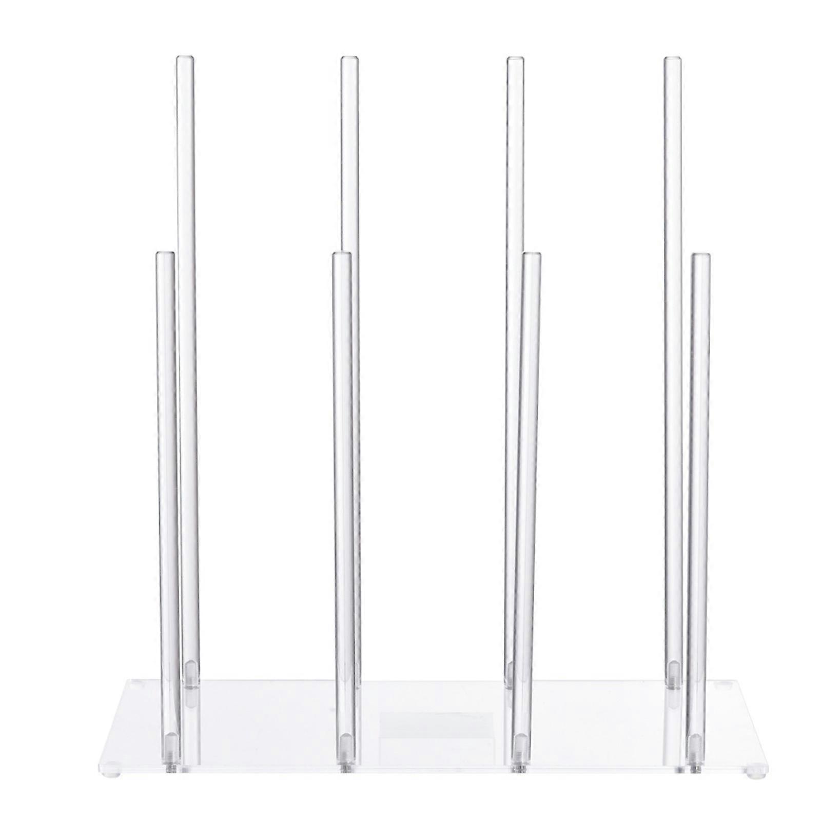 Stackable Boot Organizers Sturdy Acrylic Rack Stores 4 Pair of Shoes With Space Efficiency Multicolor