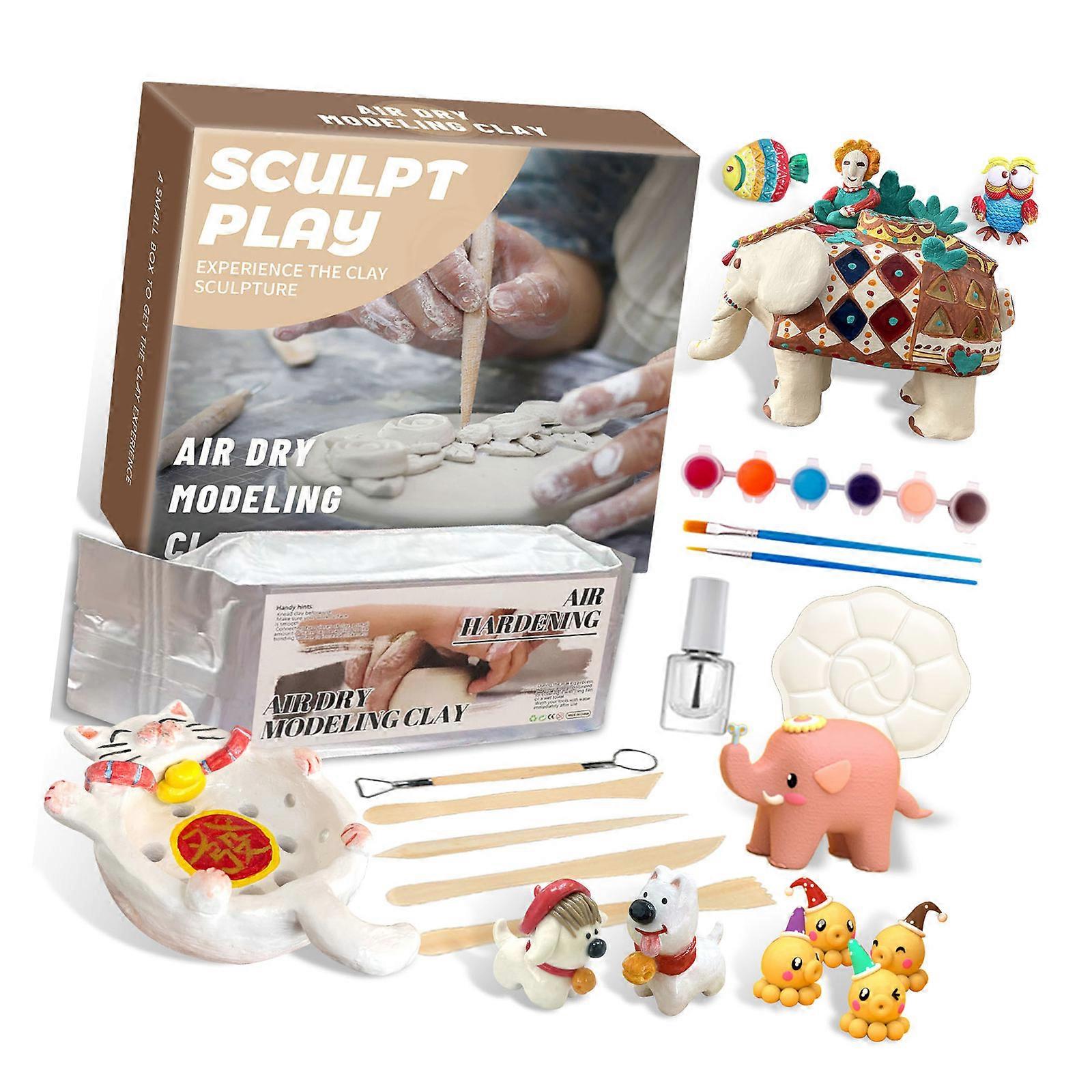 Art Clays Set Safe Materials Parent Child Bondings Activity Creative Sculpting Tool Multicolor