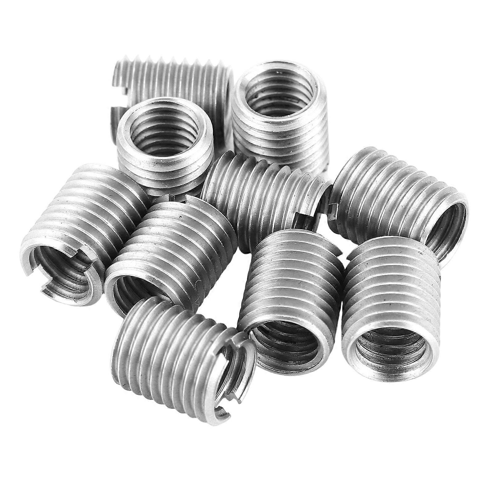 10Pcs Professional Insert Nut Sleeve 2-M16 Thread Adapter Sleeve Reducing Nut Insert Sleeve Converter Nut Coupler  M8