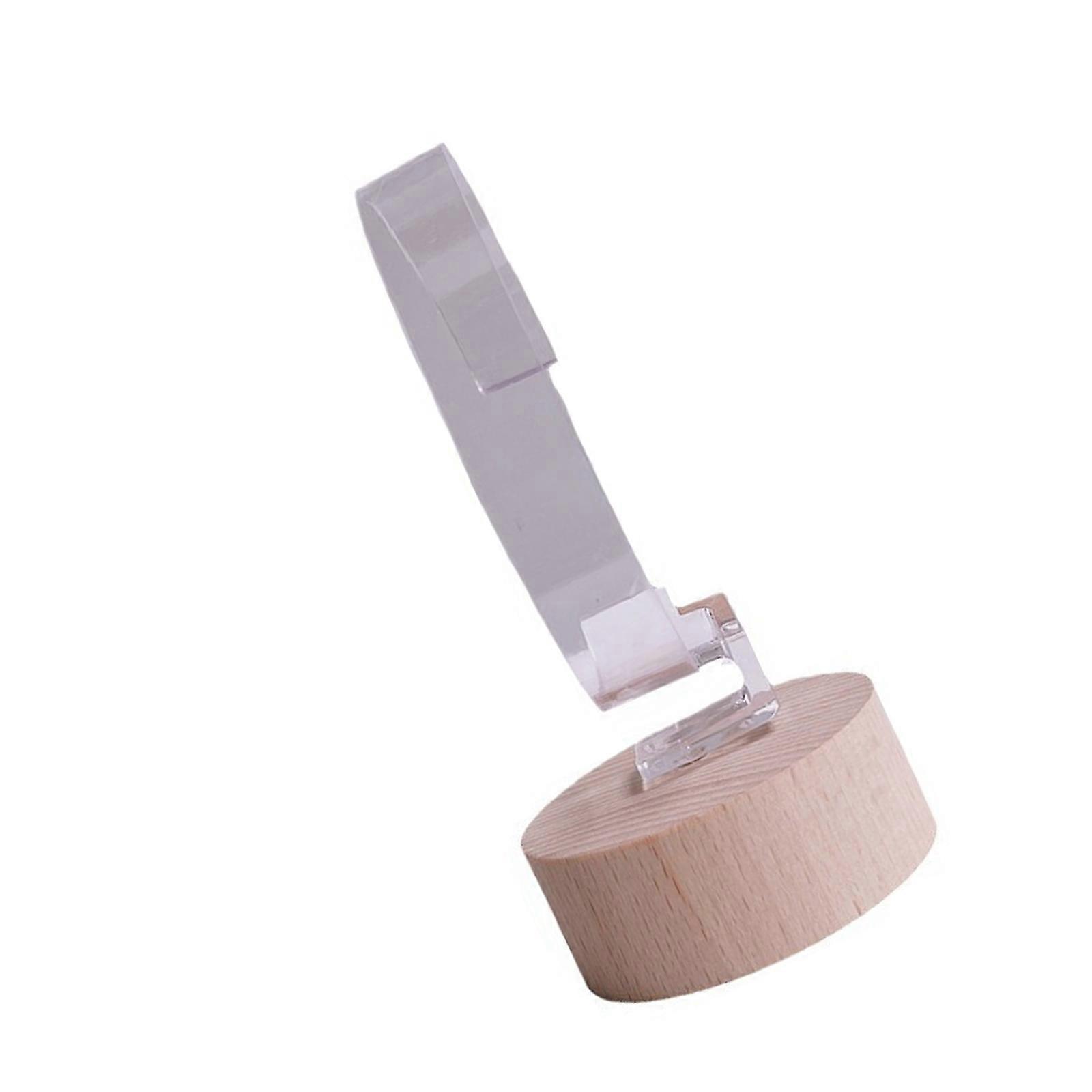 Wood Base Watch Showcase Display Stand for Stable Support C Shape Design Watch Presentation Holder For Collector  transparent