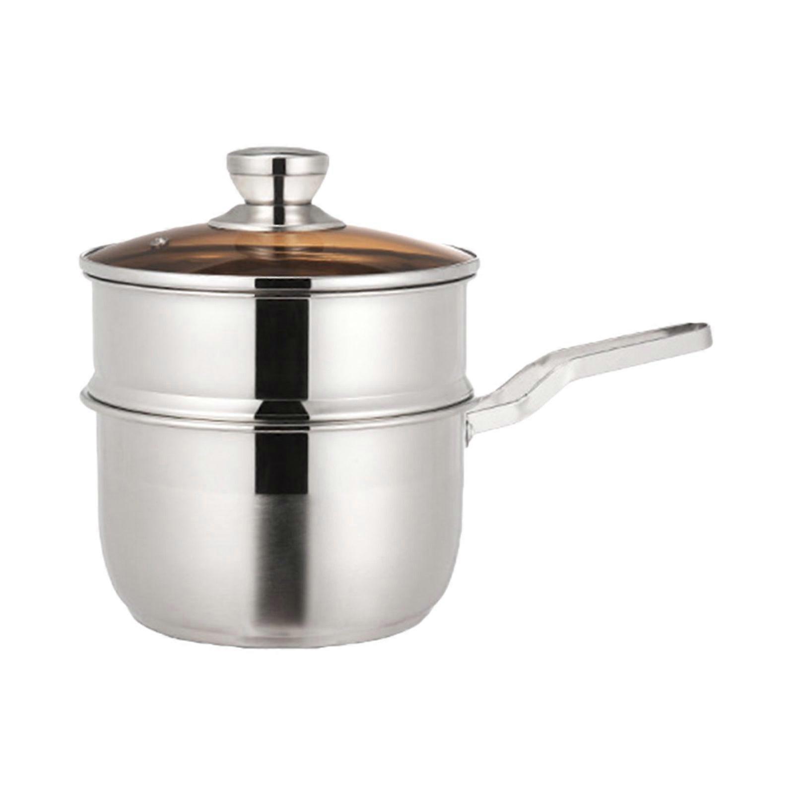 Stackable 2 Layer Steamer Pot With Ventilated Glass Lid Oven Safe Cookware For Seafood Vegetables Dumplings Multicolor