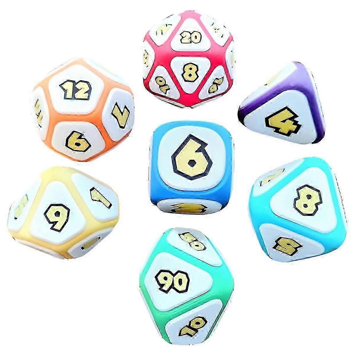 7PCS Mushroom Party Tabletop Role-Playing Game Dice,Cool Games DND Dice Set D D Family Tabletop Dice 25-26
