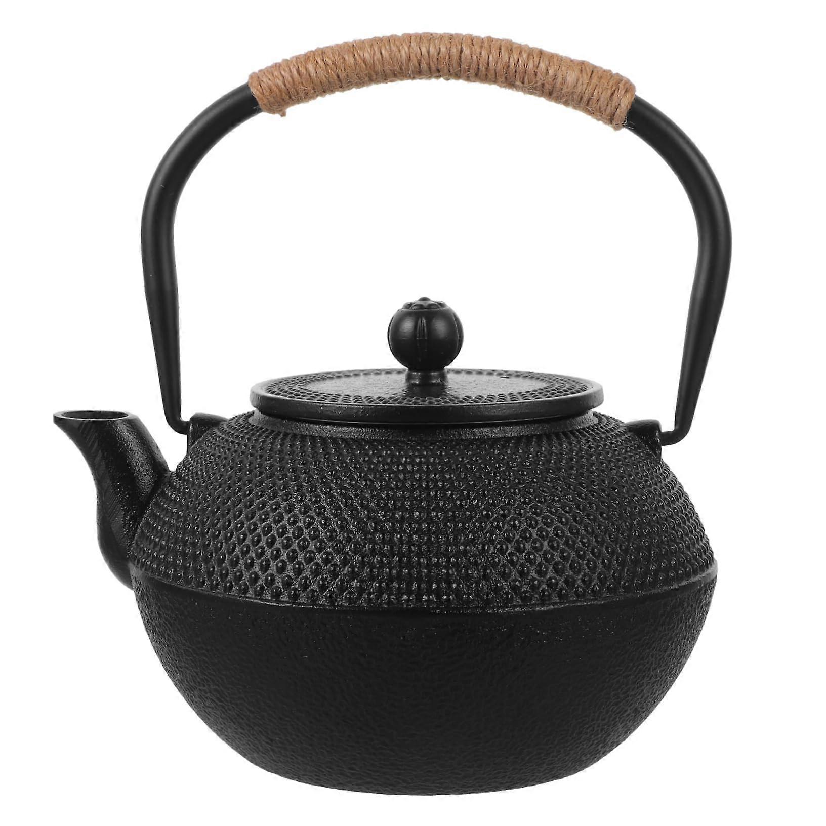 Cast Iron Tetsubin Teapot with Infuser Large Capacity Stovetop Safe for Tea Brewing