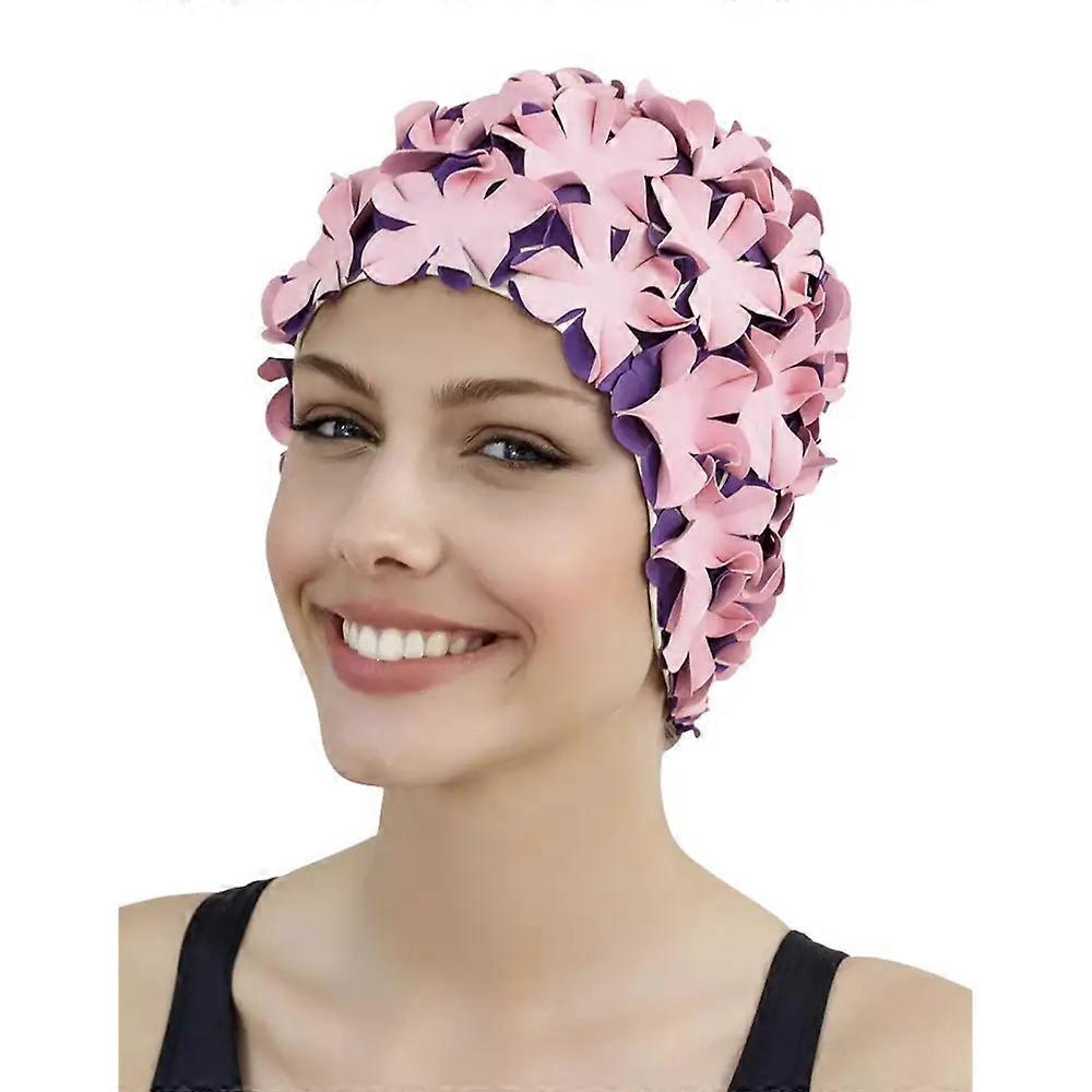 Bonnet de bain en caoutchouc Fashy Flower