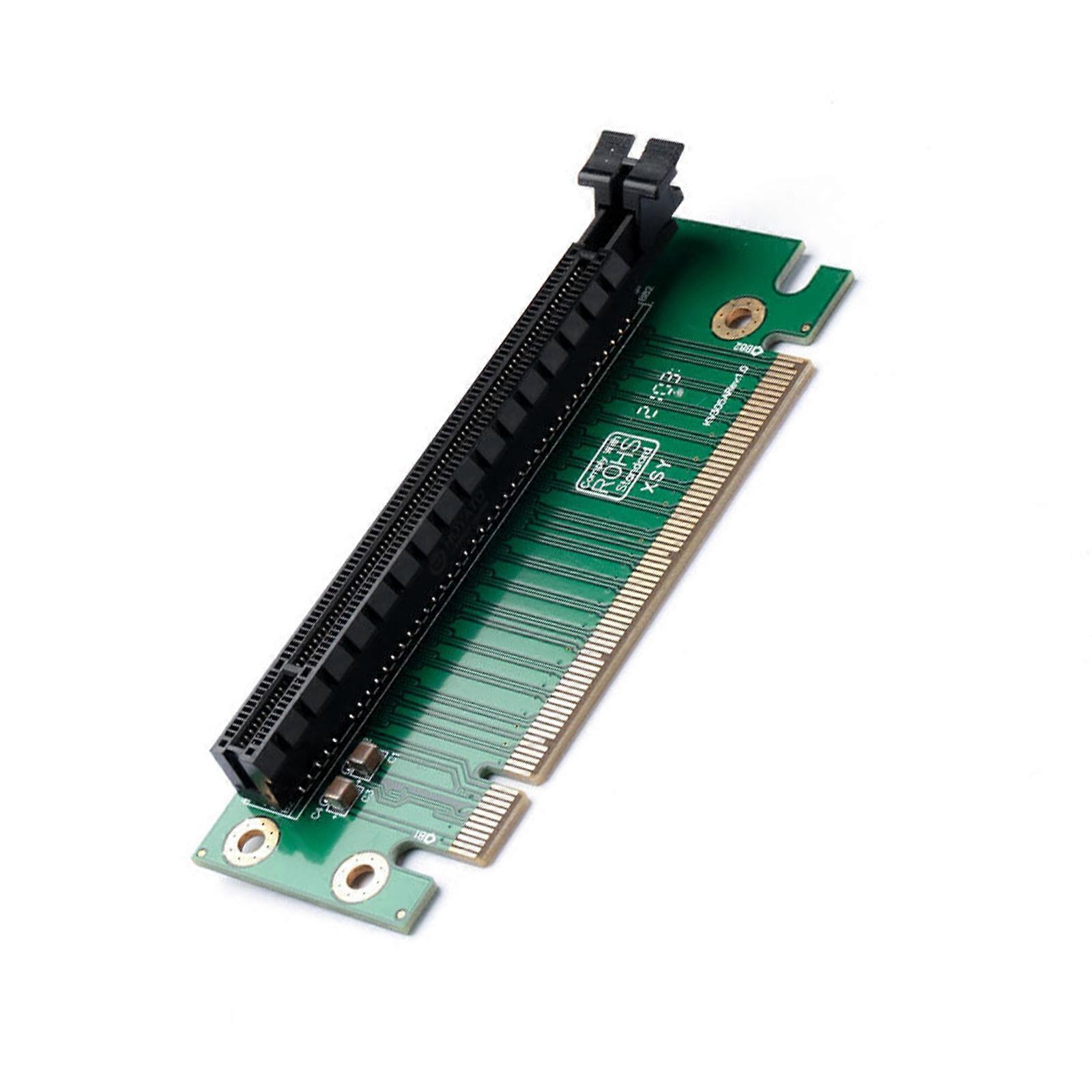 Vertical Mount PCIe x16 Extension Card, Male to Female GPU Elevator for Improved Airflows Cooling  90Degree Bend Multicolor