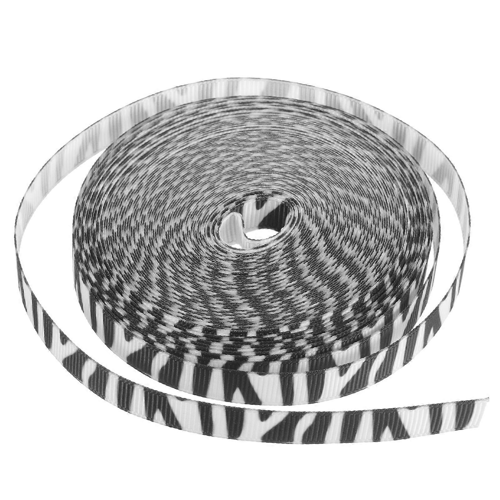 1 Roll of Festival Package Ribbon Zebra Print Pattern Gift Ribbon Multi-function Craft Ribbon